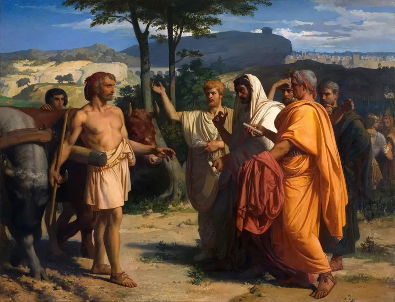 Cincinnatus Recevant Les Ambassadeurs De Rome av Alexandre Cabanel