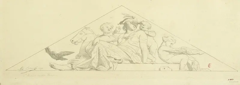 Décor de fronton av Alexandre Cabanel