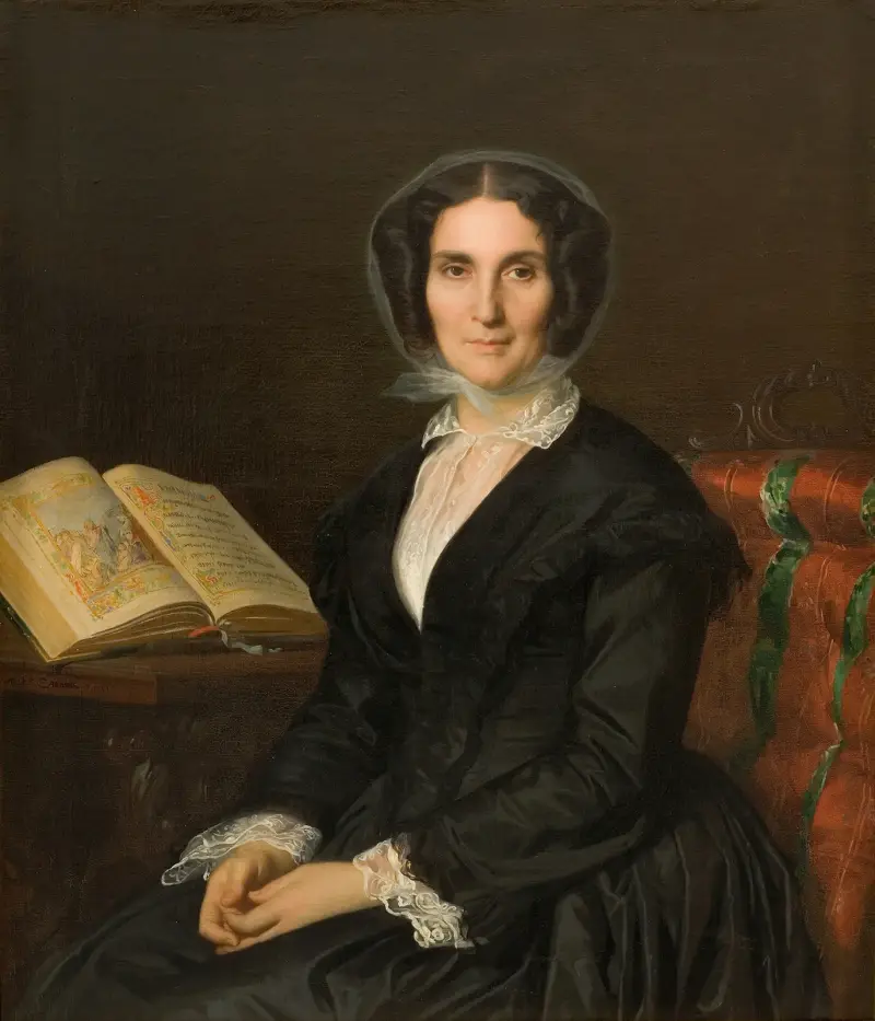 Madame louise Marès av Alexandre Cabanel