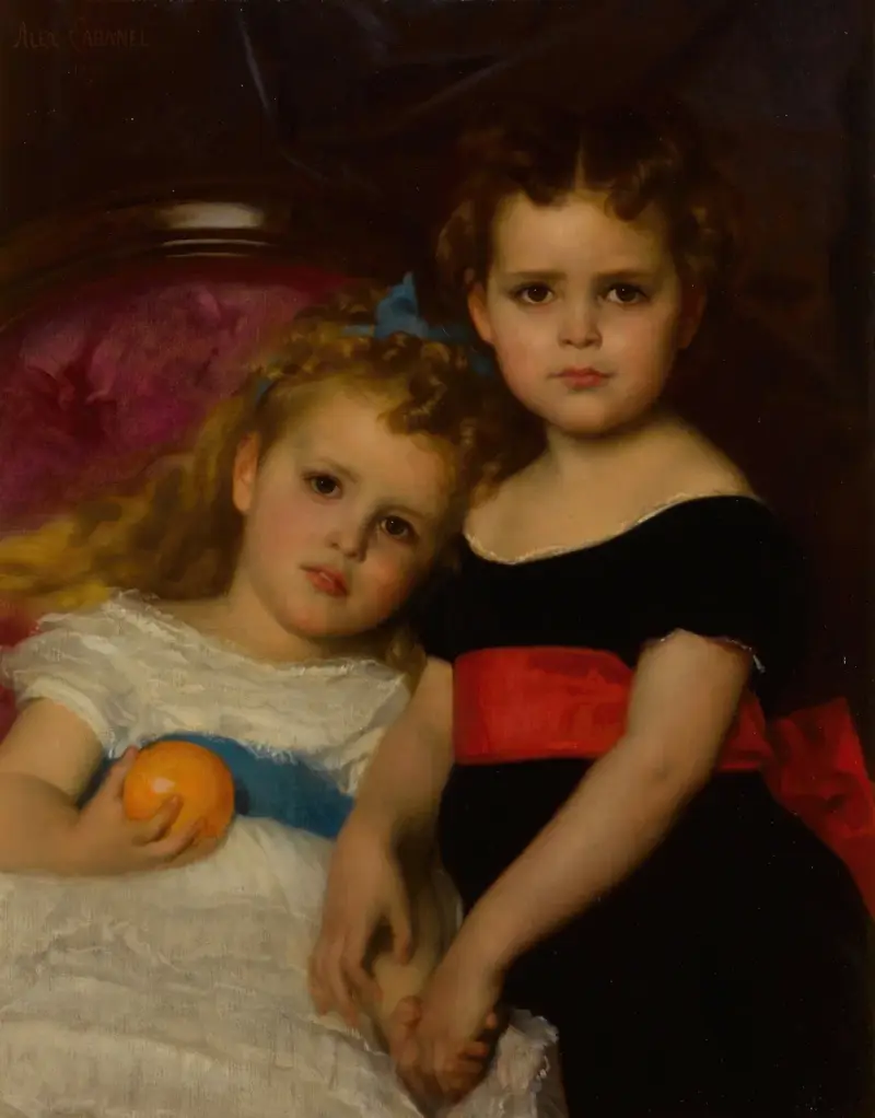 Porträtt av två systrar av Alexandre Cabanel