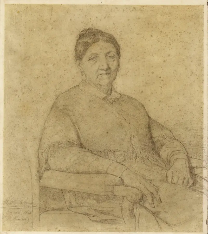 Portrait de Mme Paccini, mère de Me Paton av Alexandre Cabanel