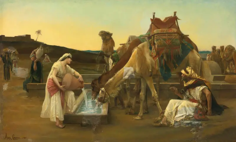 Rebecca Et Eliézer av Alexandre Cabanel