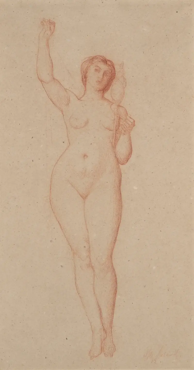 Studie till ”Timmarna”, Hôtel Pereire, Paris av Alexandre Cabanel