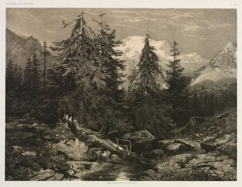 Alpský potok, Alexandre Calame