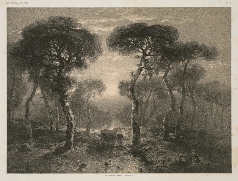 Forêt de Sierre en Valais av Alexandre Calame