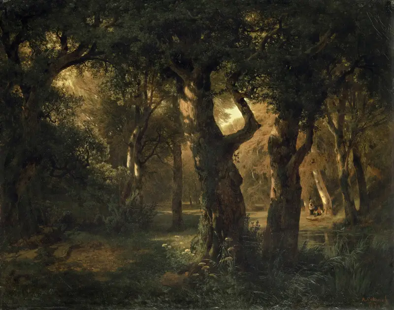 Interior of a Forest av Alexandre Calame