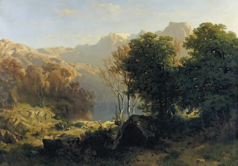 Lake Lucerne av Alexandre Calame
