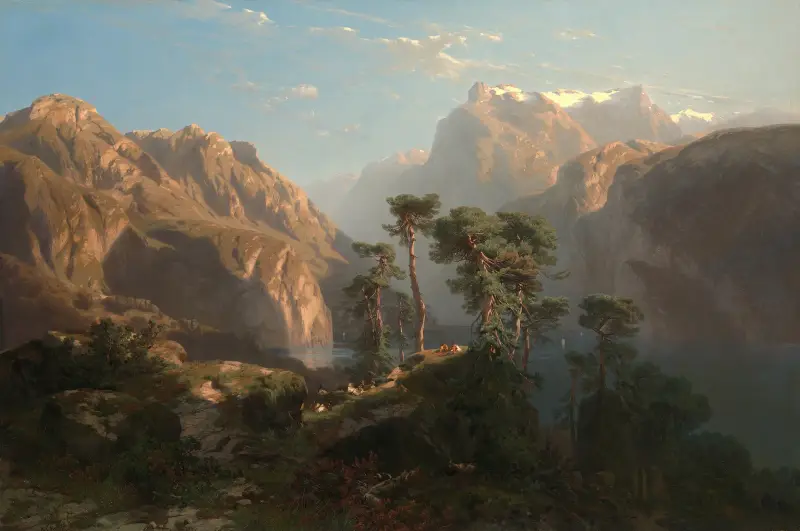Vierwaldstätter See av Alexandre Calame