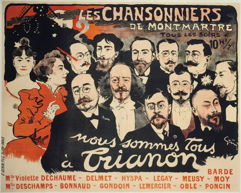 Les Chansonniers De Montmartre Tous Les Soirs A av Jules-Alexandre Grün