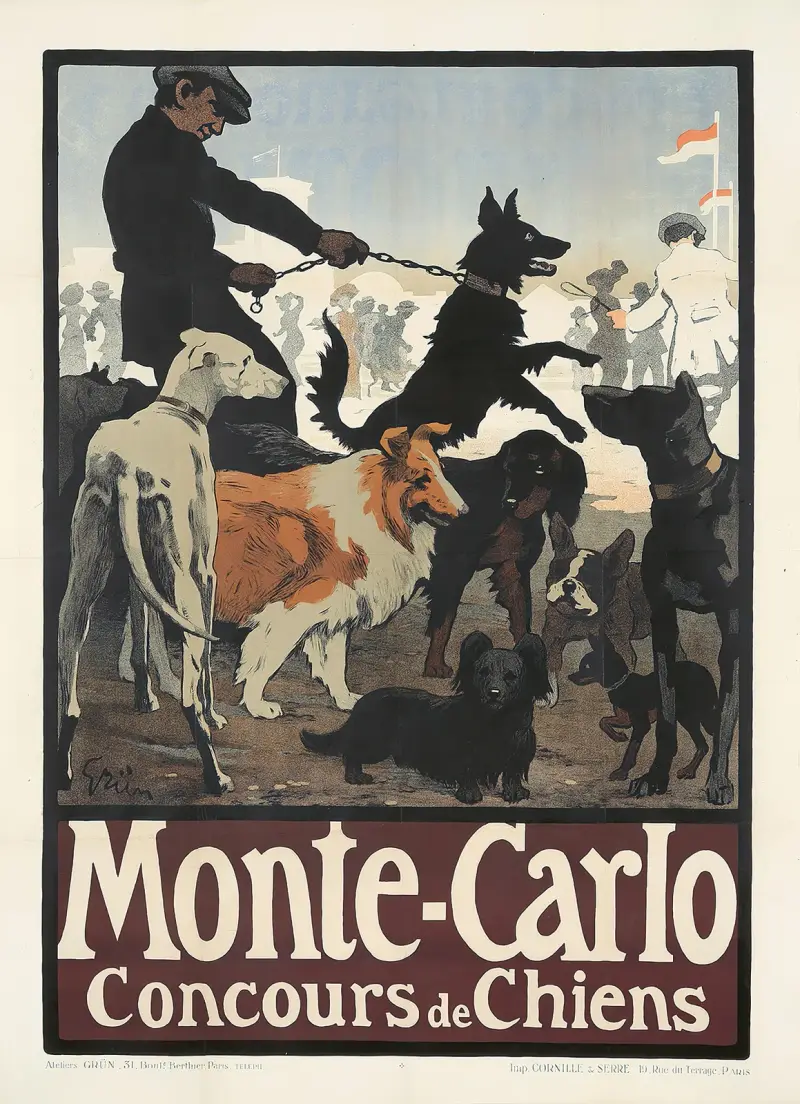 Monte-Carlo, hundutställning av Jules-Alexandre Grün
