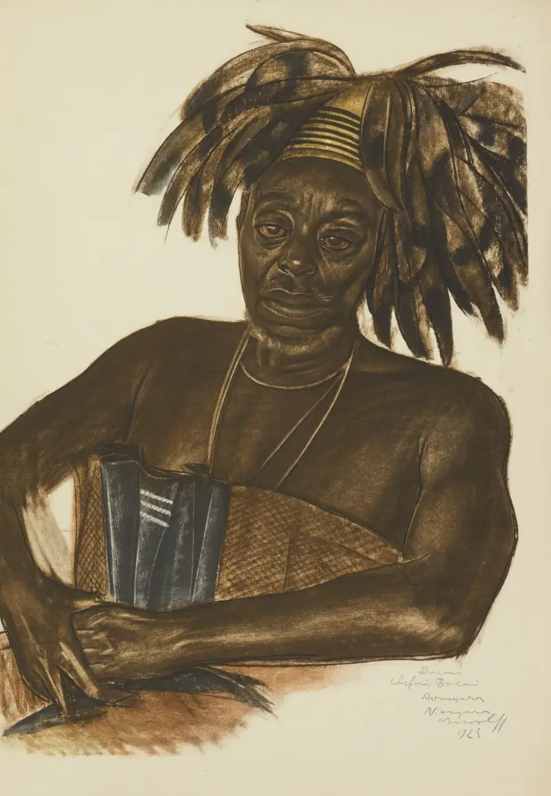 Boèmi, chef Avungura (Niangara) av Alexandre Jacovleff
