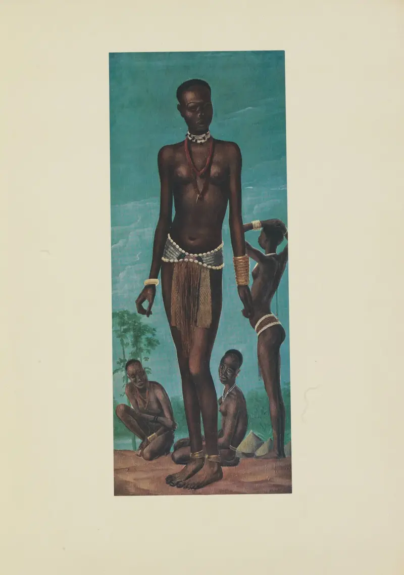 Daboa, ung flicka Sara (Fort Archambault) av Alexandre Jacovleff
