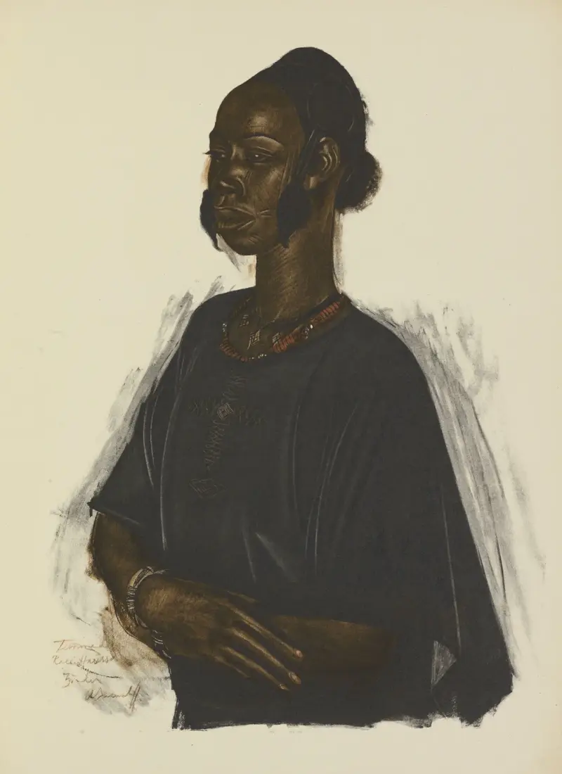 Femme Haoussa (Zinder) av Alexandre Jacovleff