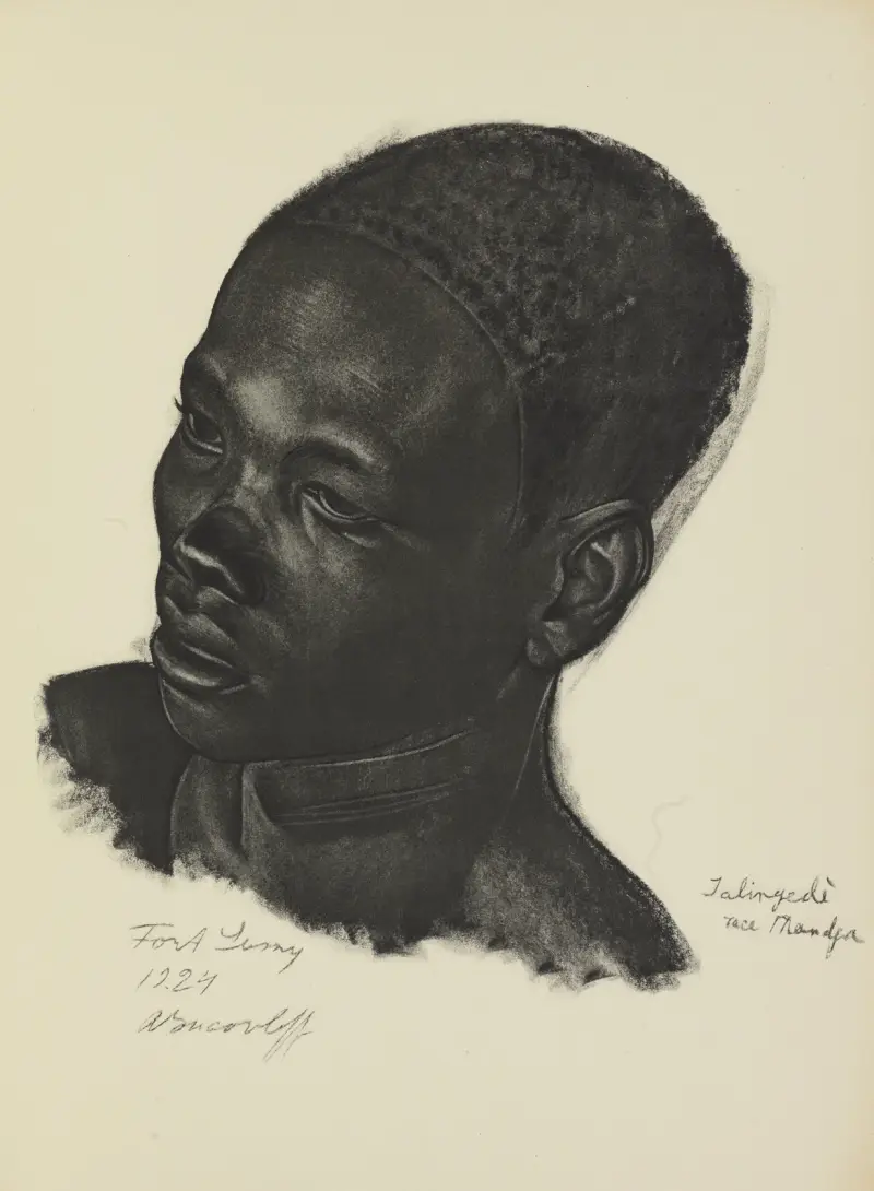 Ialingédé, Mandja-Rasse (Fort Lamy) von Alexandre Jacovleff