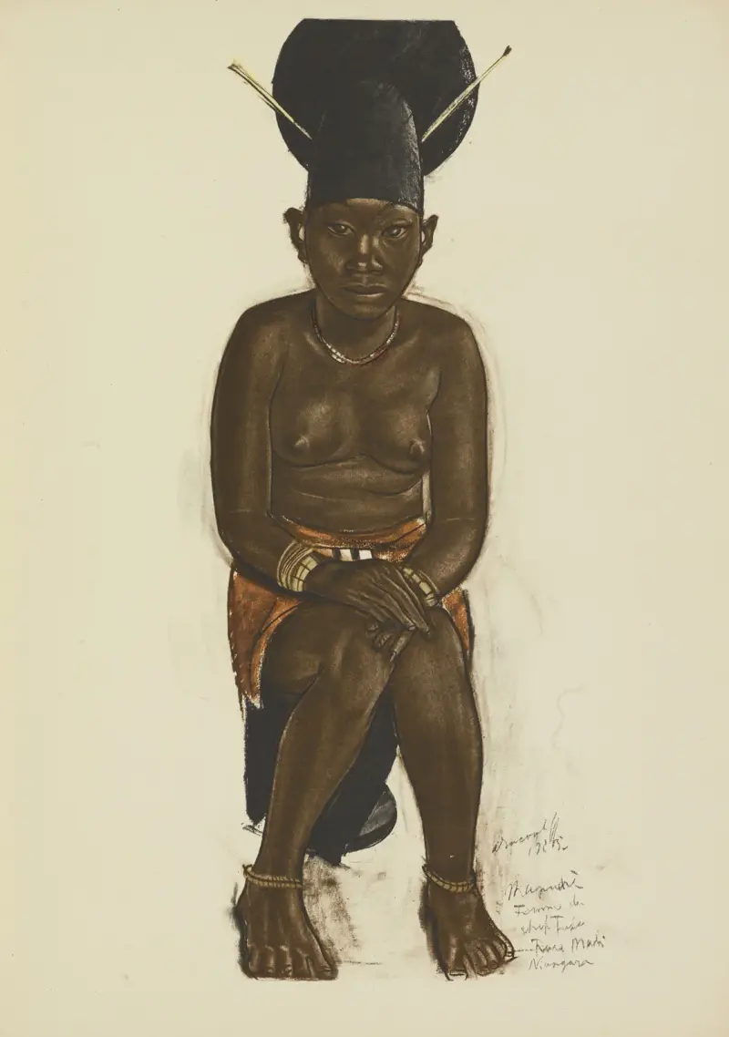 Napudrè, kvinna från Tuba (Niangara) av Alexandre Jacovleff