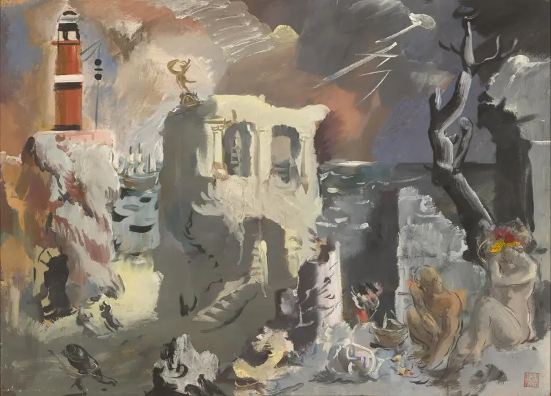 Chimerisk landskap av Alexandre Jacovleff