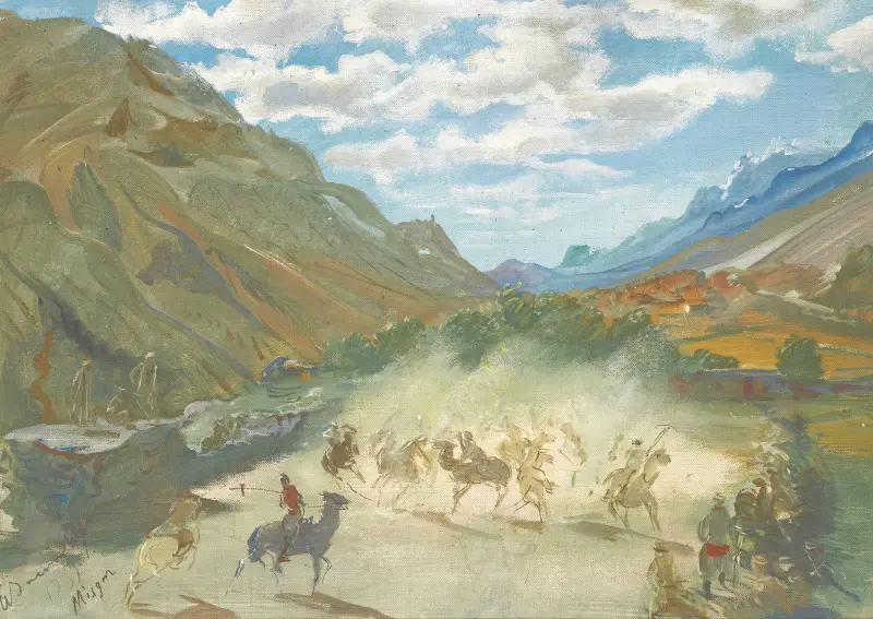 Polomatch i Misgar av Alexandre Jacovleff