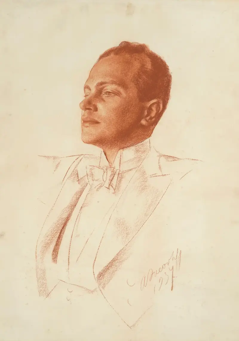 Porträtt av dirigenten Antal Doráti av Alexandre Jacovleff