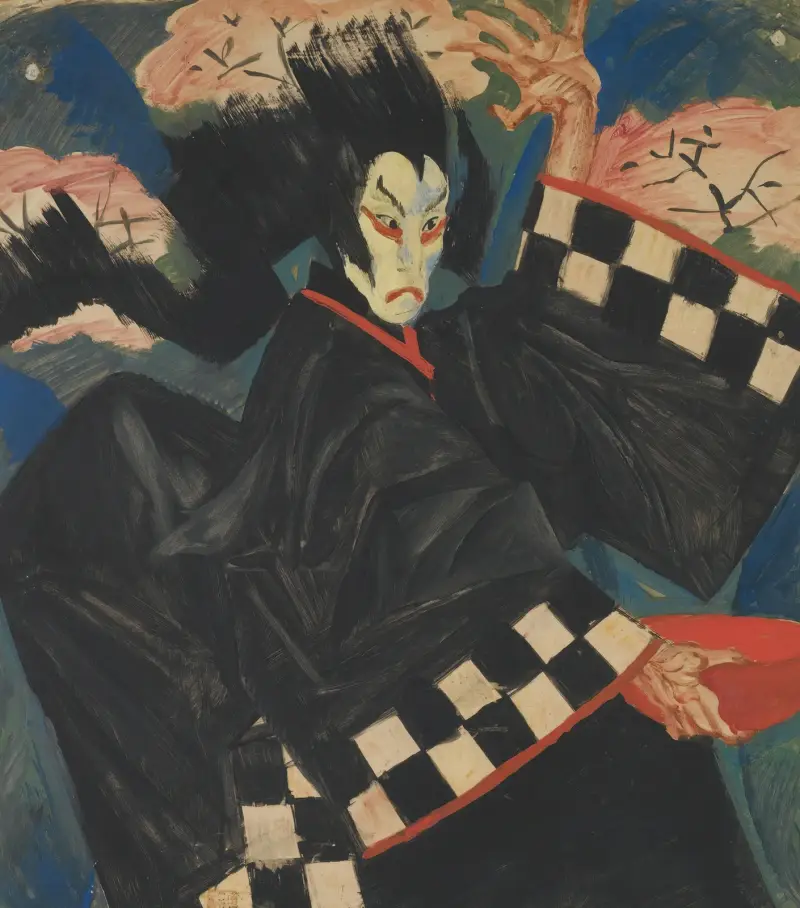 Portrait Of Usaemon av Alexandre Jacovleff