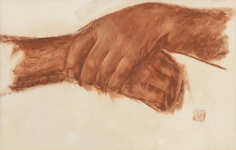 Studie av händer av Alexandre Jacovleff