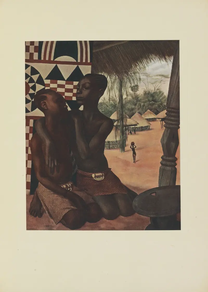 Titi et Naranghè, filles du chef Eki Bondo (Haut Ouellè) av Alexandre Jacovleff