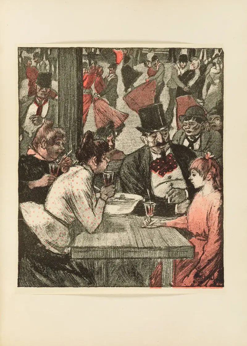 På balen av Théophile Alexandre Steinlen