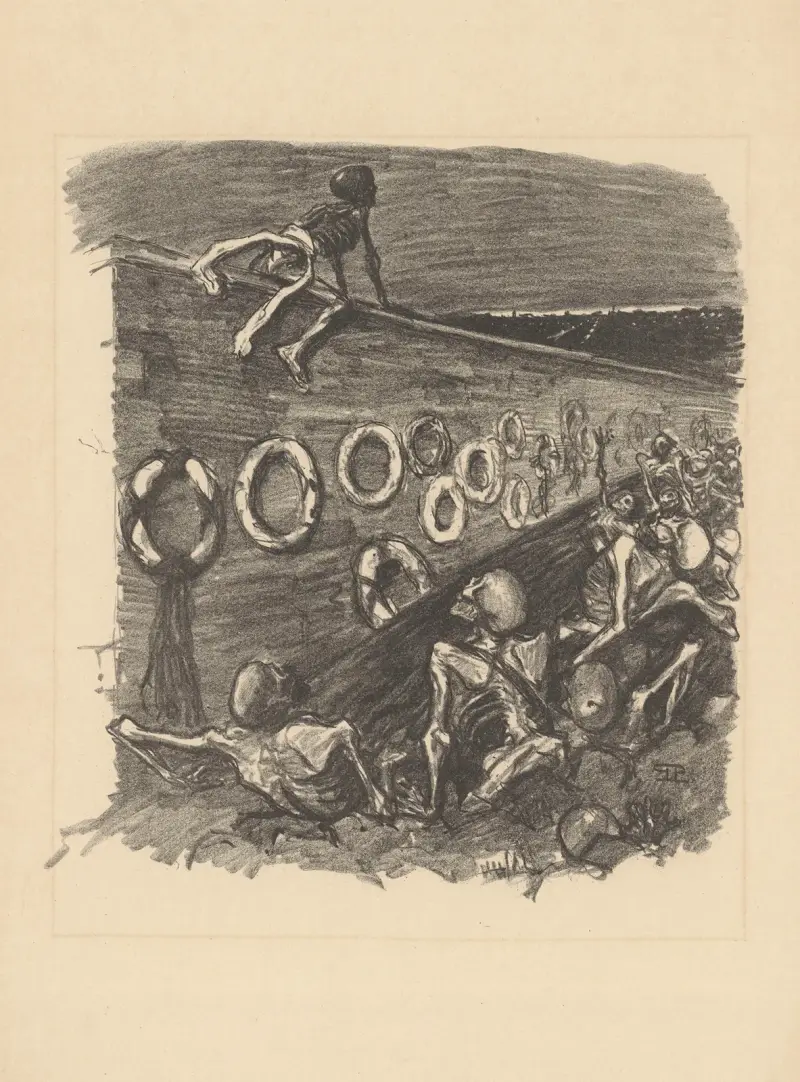 Au Mur des Fédérés av Théophile Alexandre Steinlen