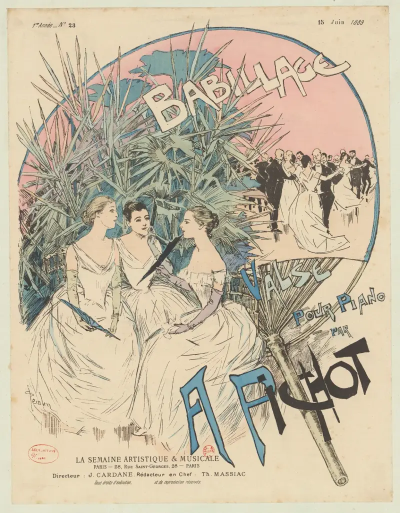 Babillage, valse pour piano par A. Pichot av Théophile Alexandre Steinlen