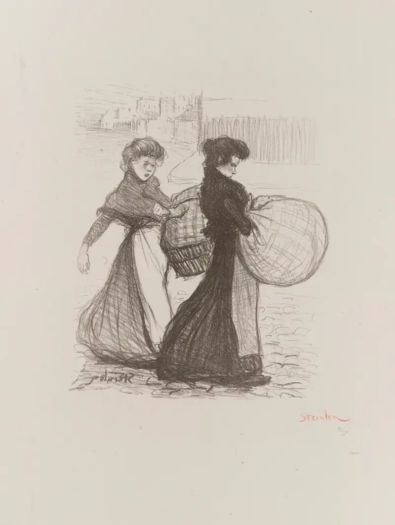 Tvätterskor av Théophile Alexandre Steinlen