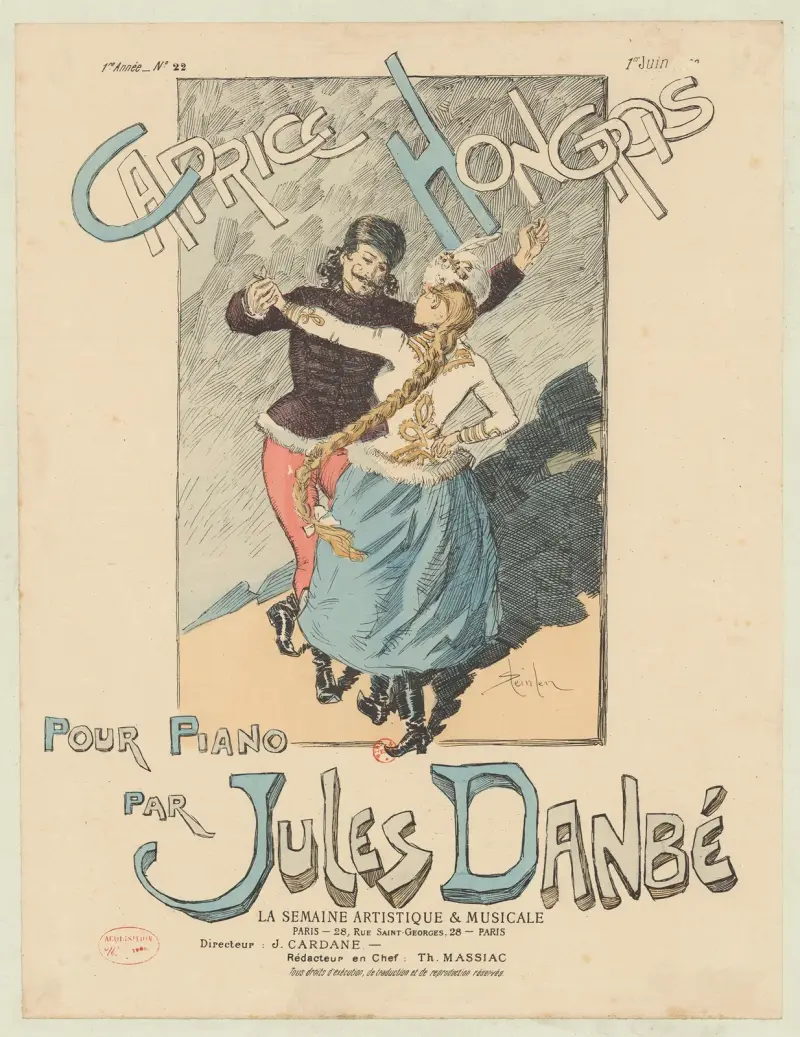 Caprice hongrois, pour piano, par Jules Danbé av Théophile Alexandre Steinlen