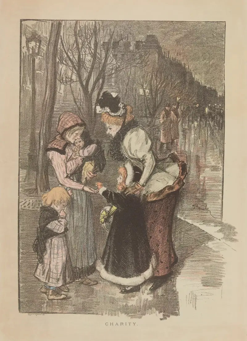 Välgörenhet av Théophile Alexandre Steinlen