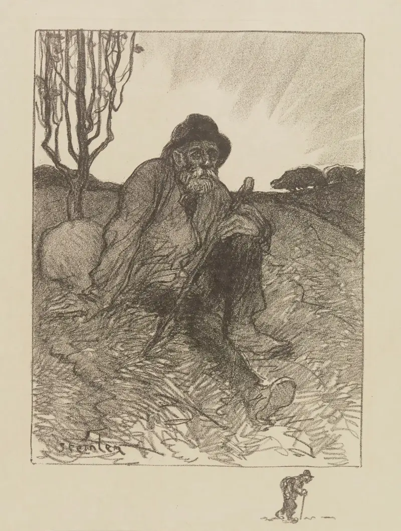 Sitzender Landstreicher, 1913 – Nr. 2 von Théophile Alexandre Steinlen