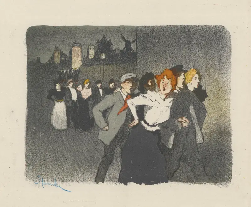 Dans la rue, gigolots et gigolettes av Théophile Alexandre Steinlen
