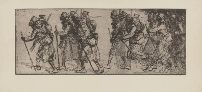 Des Sénégalais passent av Théophile Alexandre Steinlen