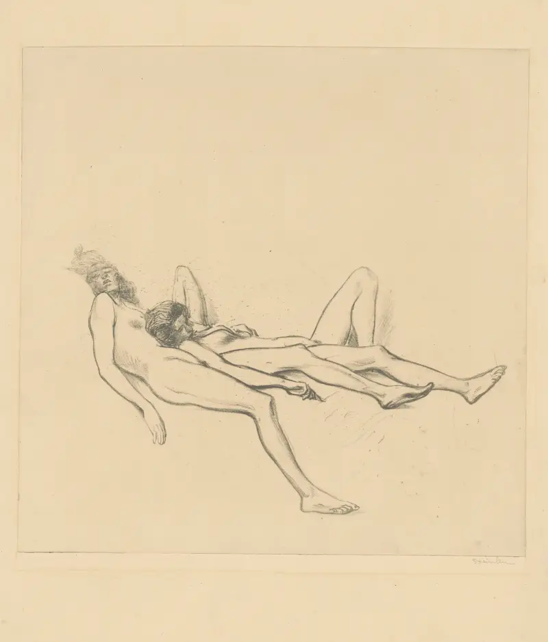 Två nakna modeller av Théophile Alexandre Steinlen