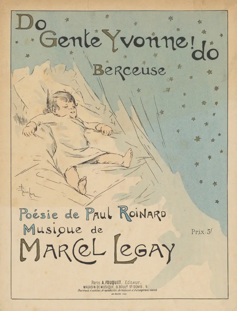 Do, gente Yvonne, do, vaggsång, dikt av Paul Roinard, musik av Marcel Legay av Théophile Alexandre Steinlen