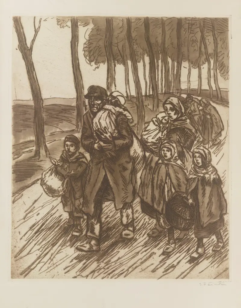 Familj på flykt av Théophile Alexandre Steinlen