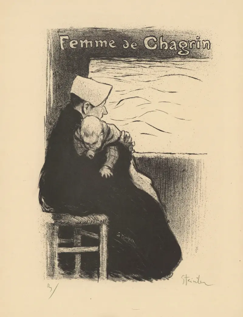 Sorgens kvinna av Théophile Alexandre Steinlen
