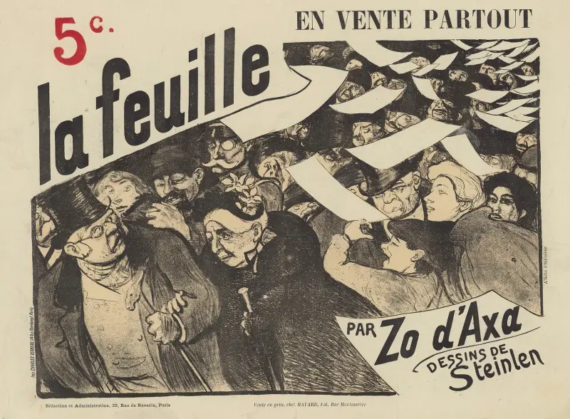 Feuille – En vente partout – Par Zo d’Axa av Théophile Alexandre Steinlen