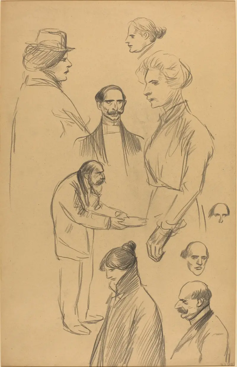 Figure Studies (verso) av Théophile Alexandre Steinlen