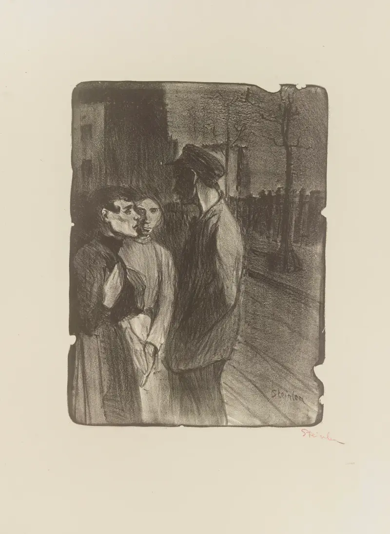 Filles et souteneur av Théophile Alexandre Steinlen