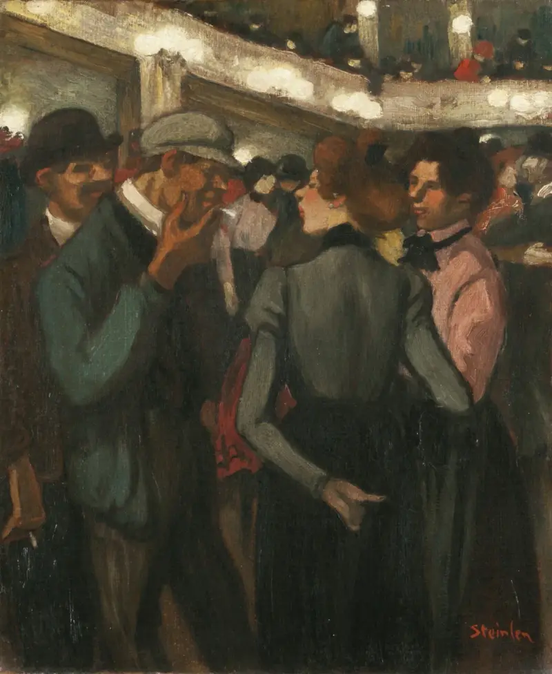 Flickor och hallickar på Moulin Rouge av Théophile Alexandre Steinlen