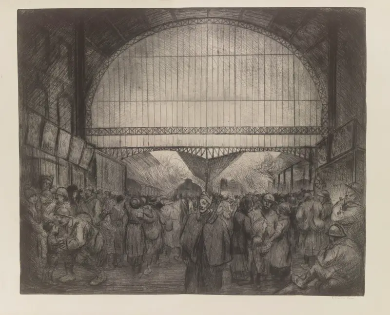 Gare de l’Est av Théophile Alexandre Steinlen