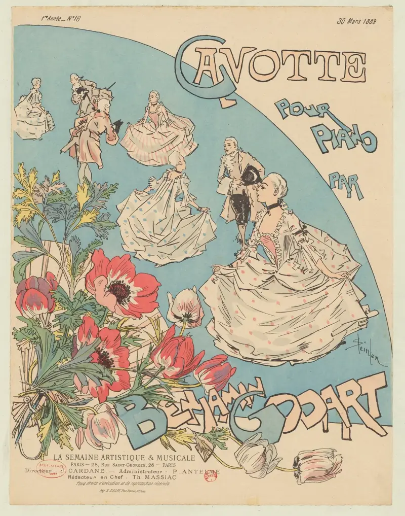 Gavotte pour piano par Benjalin Godart av Théophile Alexandre Steinlen