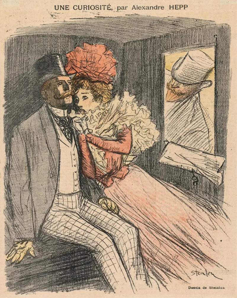 Gil Blas Illustré, Une Curiosité, par Alexandre Hepp av Théophile Alexandre Steinlen