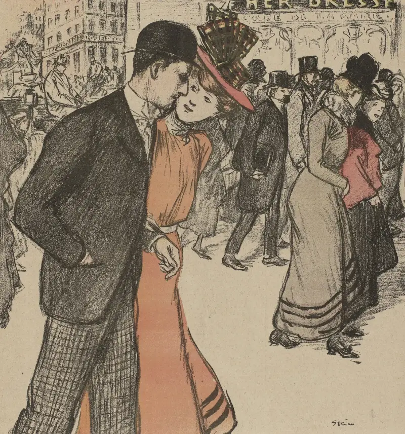 La Becquée (Fodret) av Théophile Alexandre Steinlen