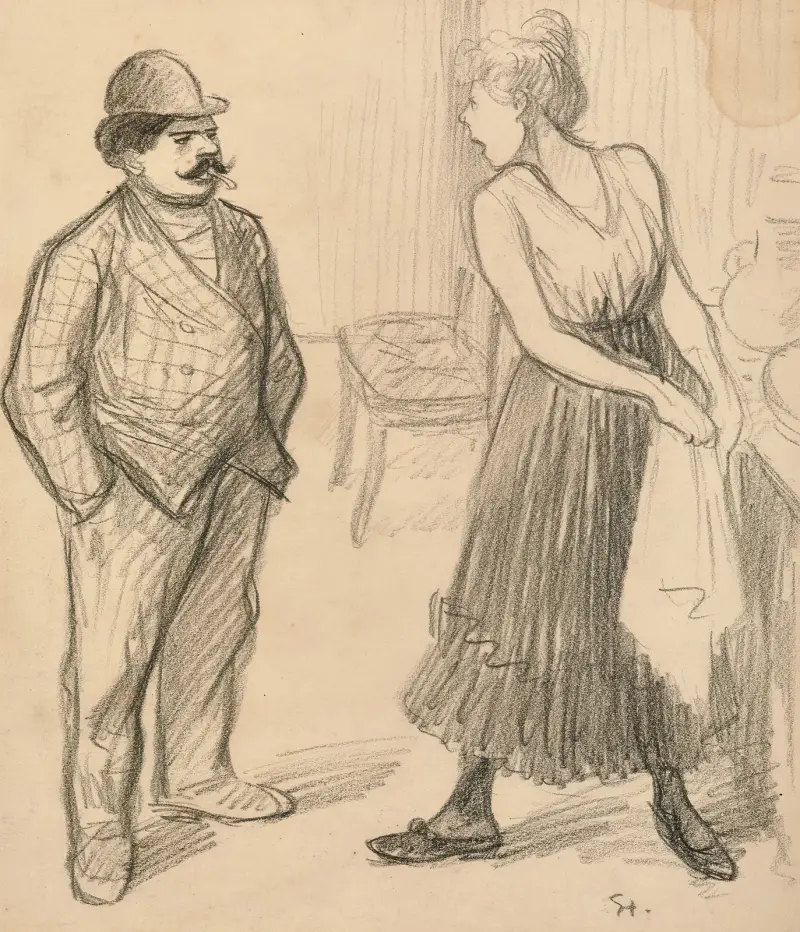 Tvisten av Théophile Alexandre Steinlen