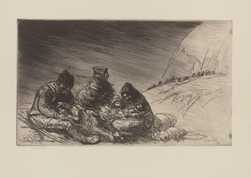 Den serbiska familjen av Théophile Alexandre Steinlen
