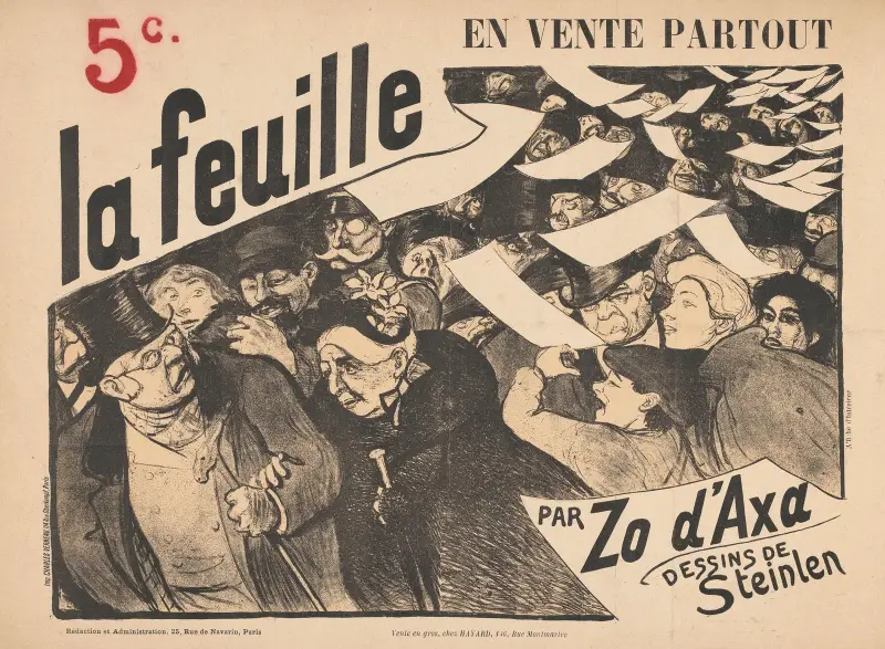 La Feuille von Zo d’Axa von Théophile Alexandre Steinlen