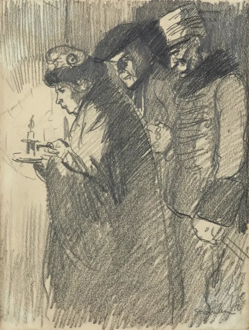 Republiken upplyser kyrkan och armén av Théophile Alexandre Steinlen